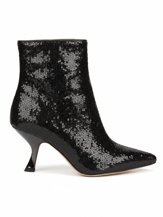 Michael Kors Shoes - Michael Kors Luna Sequin Pointed-Toe Ankle Bootie with Side Zip